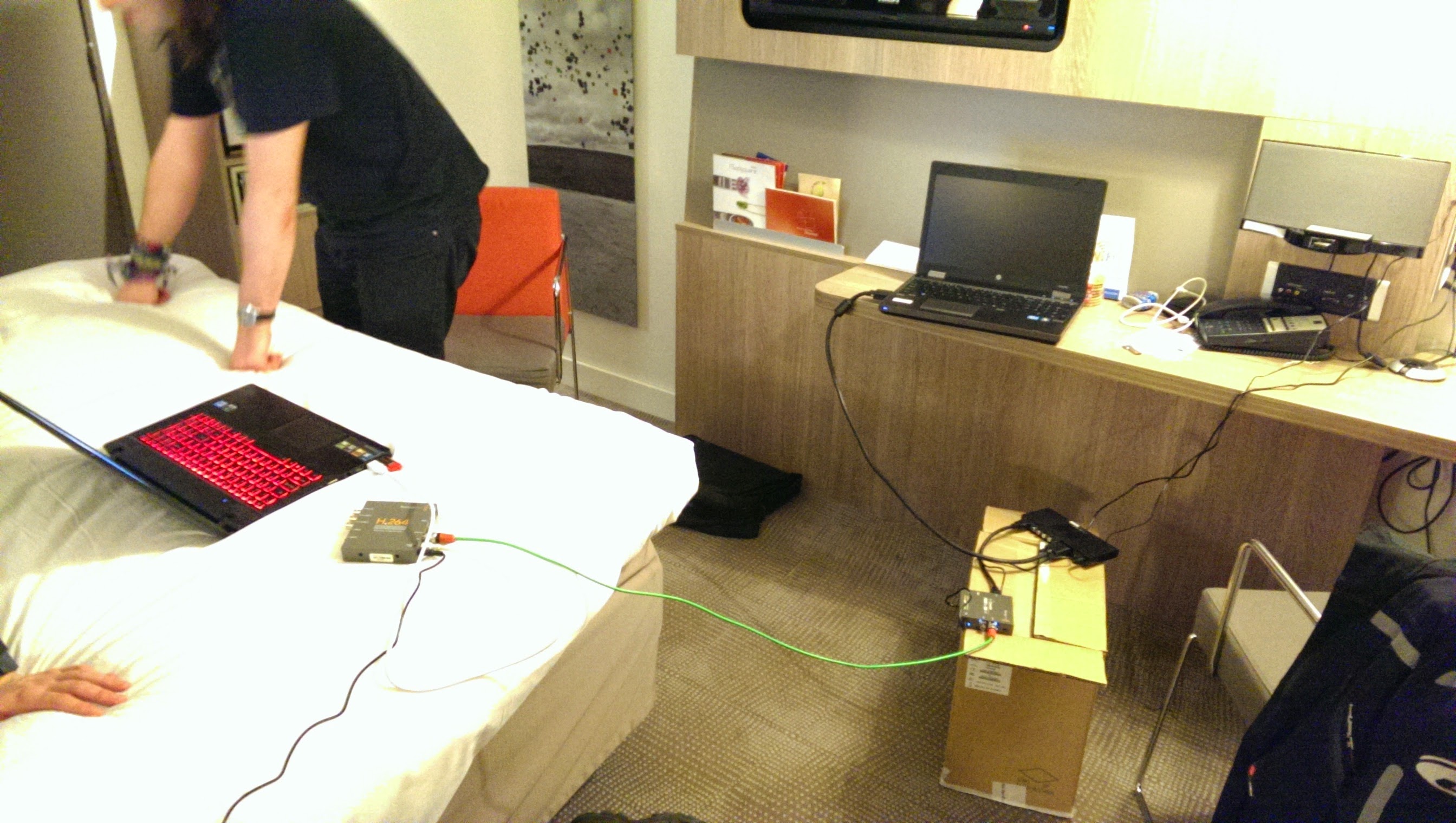 Hotelroom hacking.